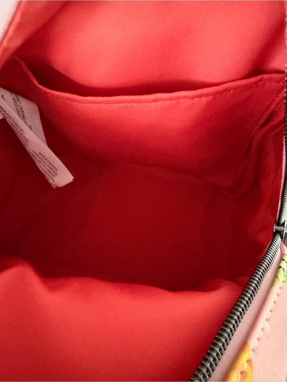 Loungefly Pink Fruit Mickey Ear Mini Backpack with Yellow & Green Accents - Picture 6 of 7